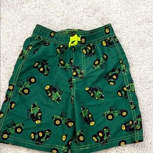 John Deere Green Tractor Pattern Swim Shorts size 4T